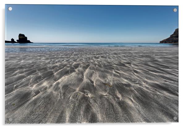 Black Sands at Talisker Bay Acrylic by Derek Beattie
