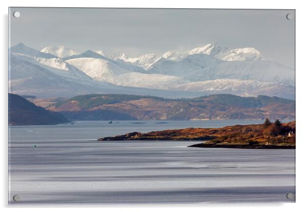 Cuillin Mountains on the Isle of Skye Acrylic by Derek Beattie