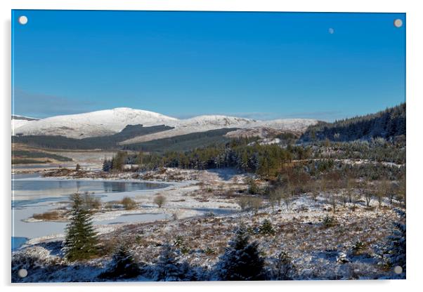 Scottish Winter Landscape Acrylic by Derek Beattie