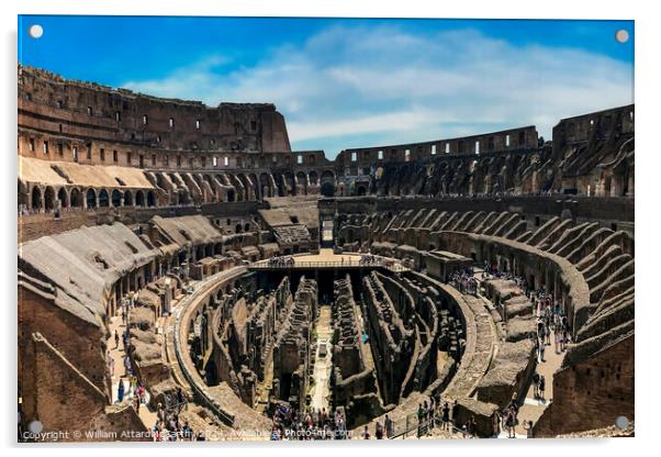 Colosseum Grandeur: Interior Wide Angle View Acrylic by William AttardMcCarthy