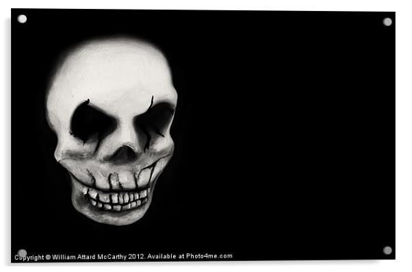 Mardi Gras Skull Acrylic by William AttardMcCarthy