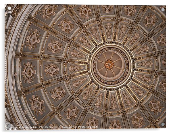 St Catherine's Church Dome Interior in Zurrieq Acrylic by William AttardMcCarthy