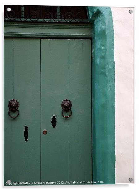 Green Door Acrylic by William AttardMcCarthy