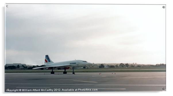 Air France Concorde F-BVFB (cn 207) Acrylic by William AttardMcCarthy