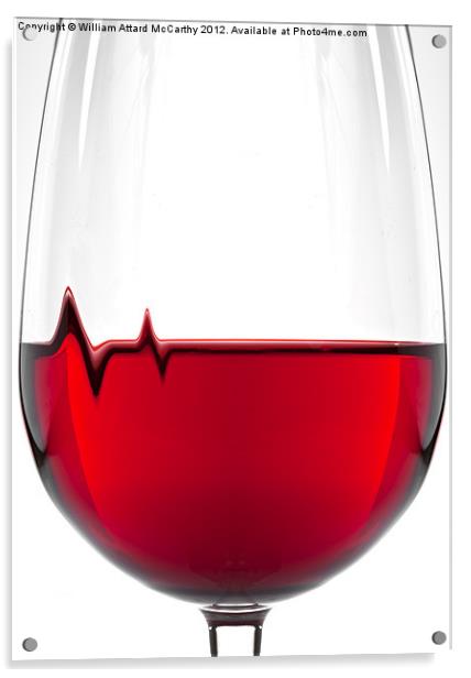 Red Wine, Healthy Heart Acrylic by William AttardMcCarthy