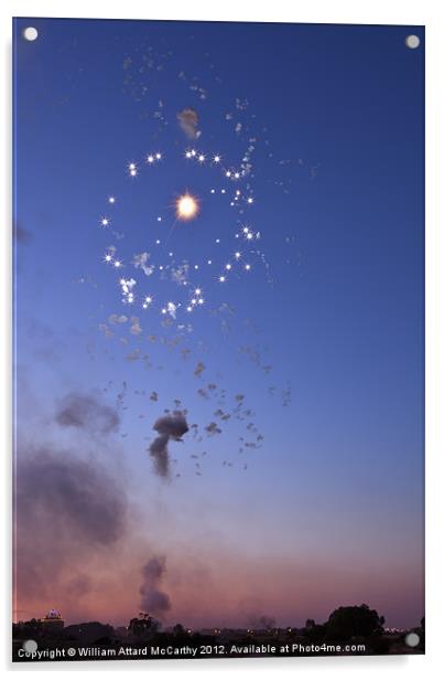 Fireworks at Dusk Acrylic by William AttardMcCarthy