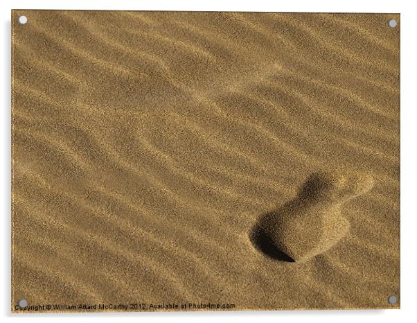 Footstep in the Sand Acrylic by William AttardMcCarthy