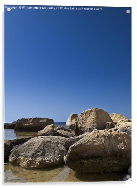 Rocky Coastline Acrylic by William AttardMcCarthy