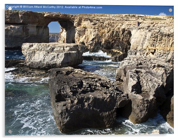 The Azure Window and Blue Hole Acrylic by William AttardMcCarthy