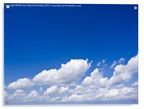 Clouds over Blue Sky Acrylic by William AttardMcCarthy
