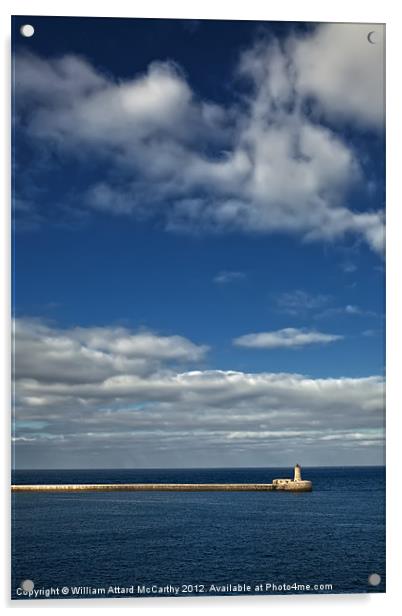 Valletta Breakwater Acrylic by William AttardMcCarthy