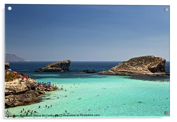 The Blue Lagoon Acrylic by William AttardMcCarthy