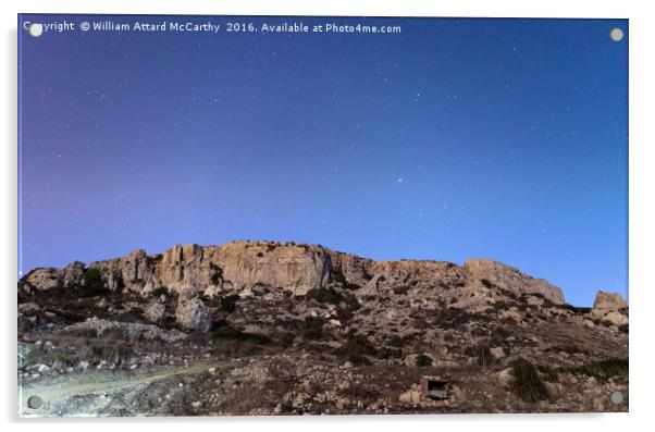 The Cliffs of Mgiebah Acrylic by William AttardMcCarthy