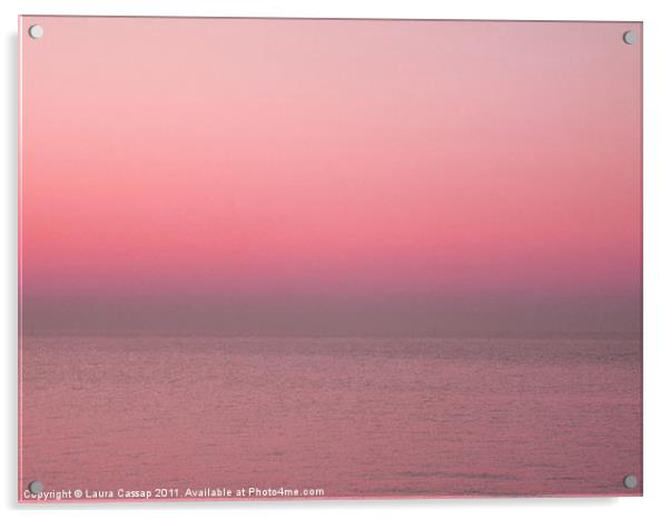 Deep Pink Sea Acrylic by Laura Cassap