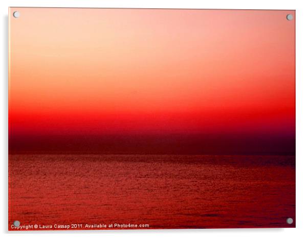 Deep Red Sea Acrylic by Laura Cassap