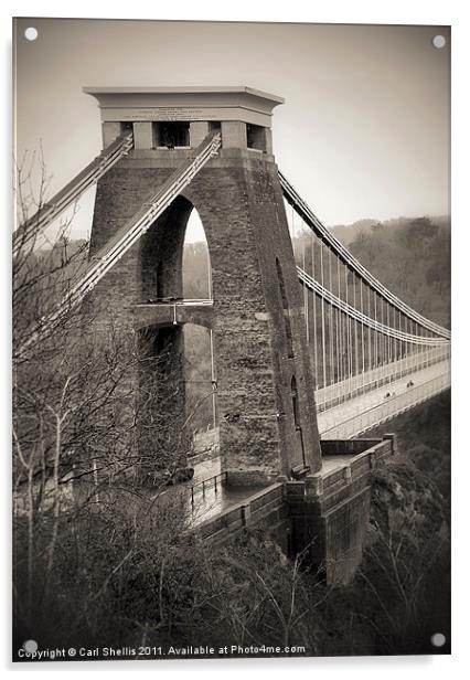 Bristol Suspension bridge Acrylic by Carl Shellis