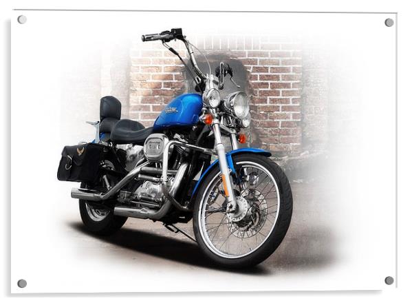Harley-Davidson Acrylic by Carl Shellis