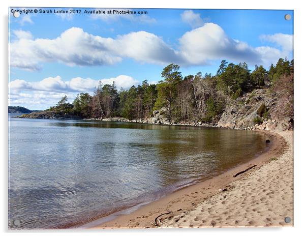 Ingarö Beach Acrylic by Sarah Osterman