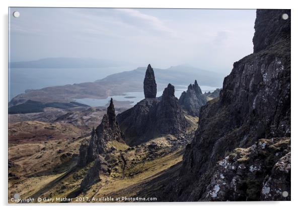 The Old Man Of Storr Acrylic by Gary Mather
