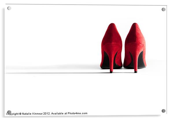 Red Stiletto Shoes Acrylic by Natalie Kinnear