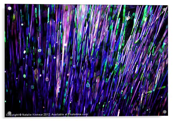 Neon Abstract Blue Purple 2 Acrylic by Natalie Kinnear