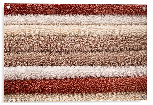 Bathroom Towels Neutral Colours Acrylic by Natalie Kinnear