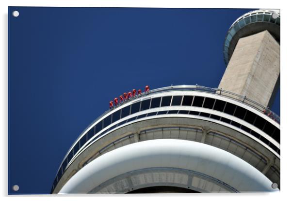 C N Tower Toronto Acrylic by Linda Seagroatt