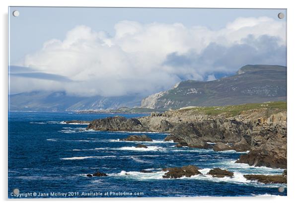 Atlantic Coast, Achill Island Ireland Acrylic by Jane McIlroy