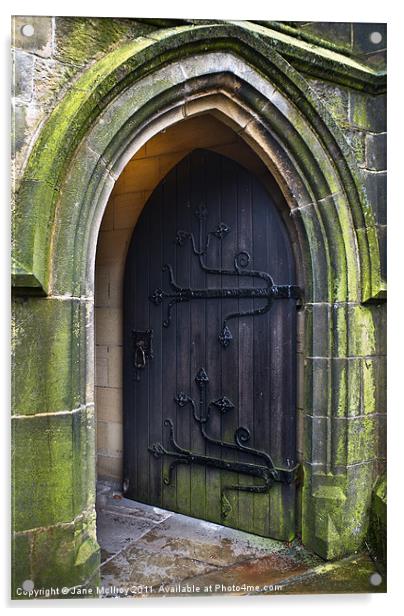 Open Church Door Acrylic by Jane McIlroy