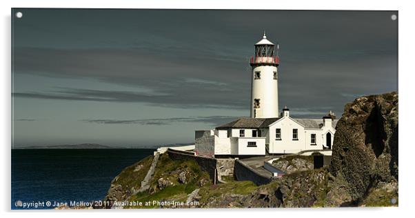 Fanad Head Lighthouse, Donegal, Ireland Acrylic by Jane McIlroy