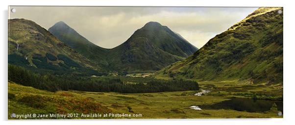 Glen Etive, Highlands of Scotland Acrylic by Jane McIlroy