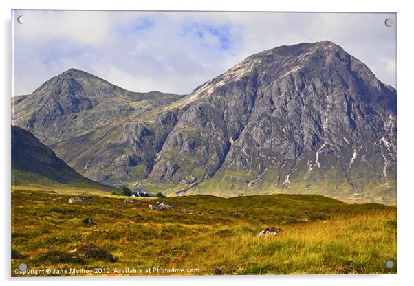 Buachaille Etive Mòr, Glencoe, Scotland Acrylic by Jane McIlroy