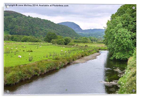 River Dwyryd Wales Acrylic by Jane McIlroy