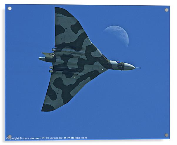 Vulcan bomber over Hastings Acrylic by steve akerman