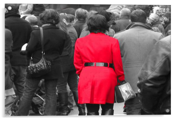Lady in Red Acrylic by Liz Ward