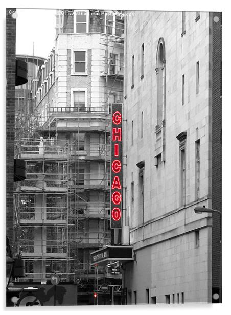 Chicago in Neon Acrylic by Liz Ward