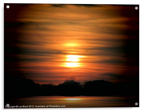 Relaxing Sunset Acrylic by Liz Ward