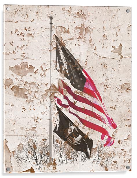 Washington DC Flags Acrylic by Cliff Kramer