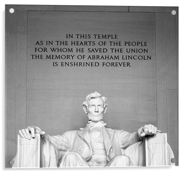 Lincoln Memorial Washington DC Acrylic by Cliff Kramer