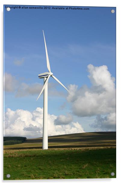 wind turbine Acrylic by allan somerville