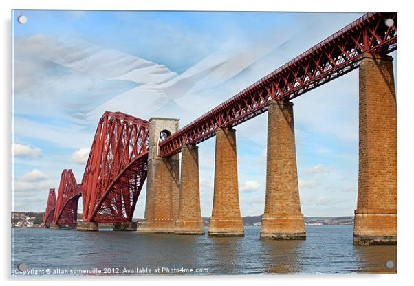 forth railway bridge Acrylic by allan somerville