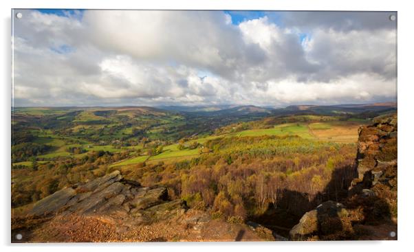 Autumn golds of the Peak District Acrylic by Mark Harrop