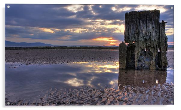 Sunset wreck Acrylic by Paul Messenger