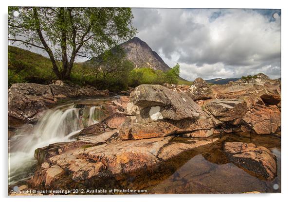 Buachaille Etive Mor in Summer Acrylic by Paul Messenger