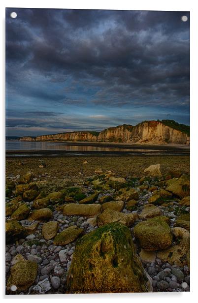 cliffs at yport Acrylic by Jo Beerens