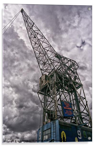 antwerp crane Acrylic by Jo Beerens