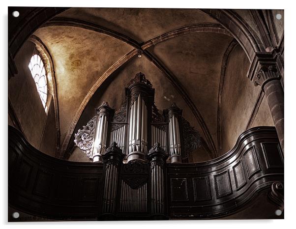 the church organ Acrylic by Jo Beerens