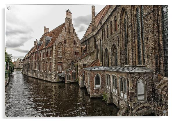 bruges canal Acrylic by Jo Beerens