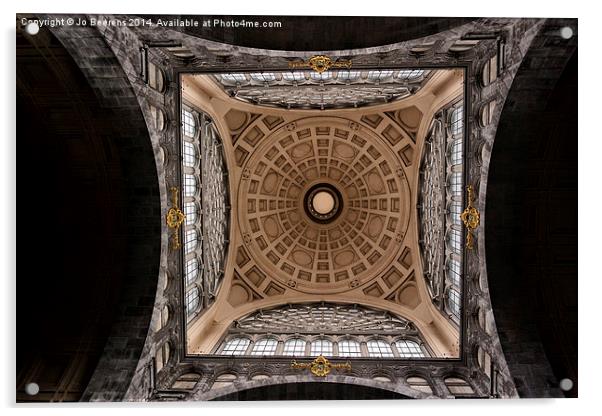 antwerp central station dome Acrylic by Jo Beerens