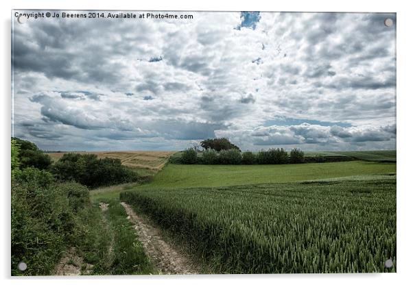 cloudy landscape Acrylic by Jo Beerens